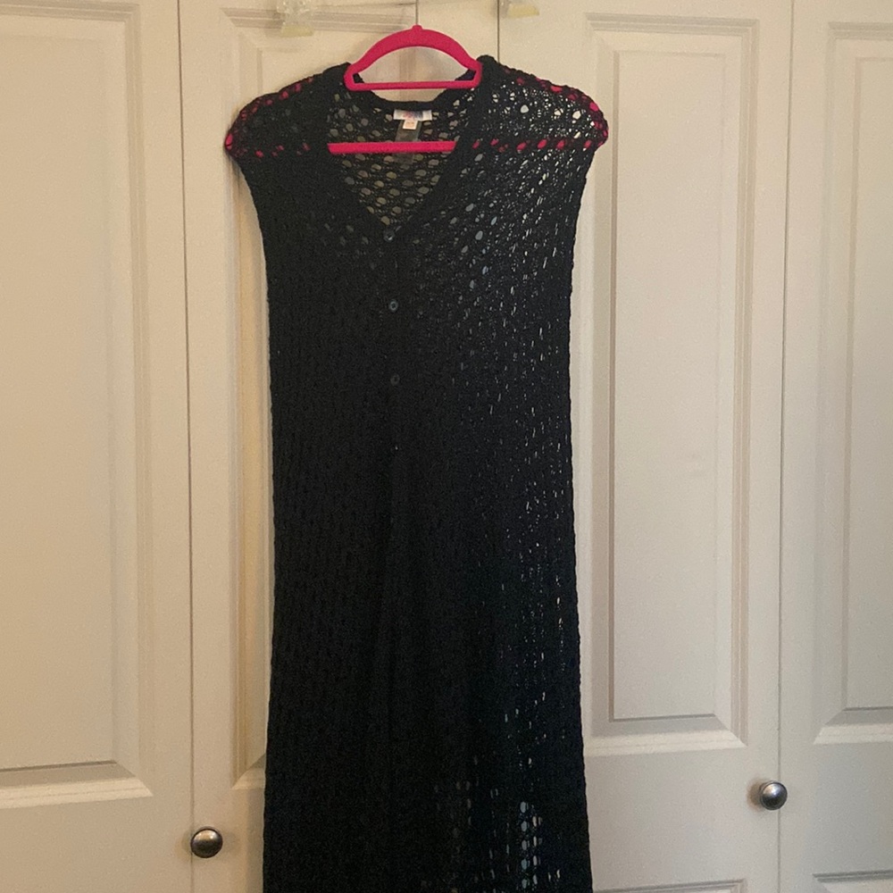Black lularoe mini shawl/poncho
